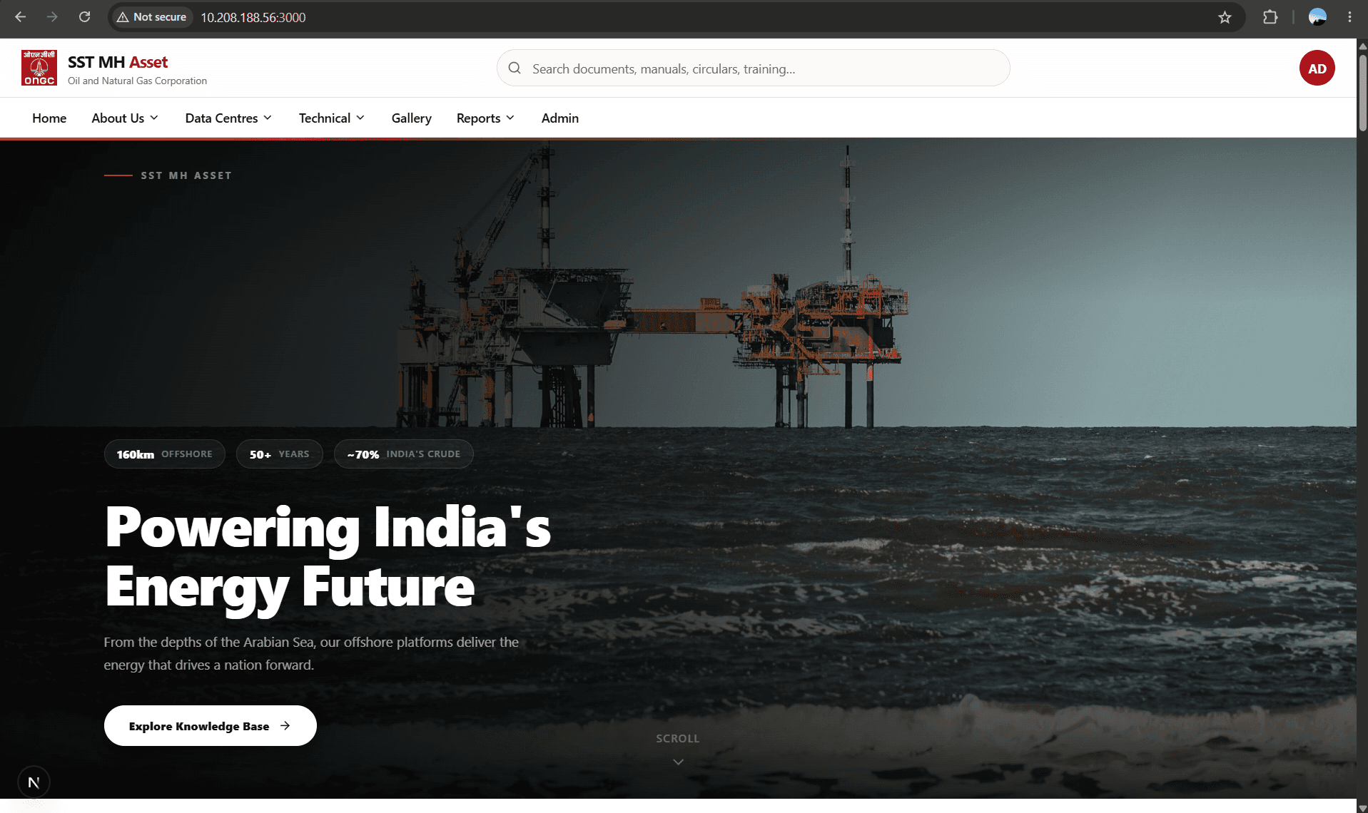 Intranet website